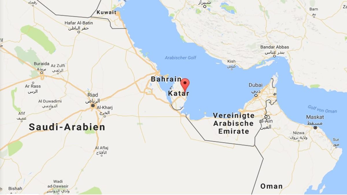 harta e katarit, doha në hartë të botës