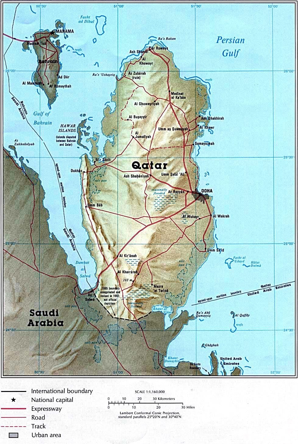 Harta e rrugës katar