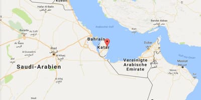 Harta e katarit, doha në hartë të botës