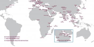 Katar airways rrjeti harta